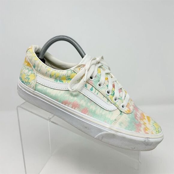 Vans Women's Ward White Tie Dye Lace Up Platform Sneakers Multicolor Size 9 - Picture 1 of 14